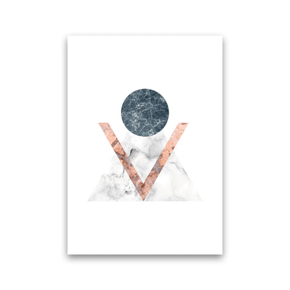 Marble Triangle Abstract Modern Print Print Only