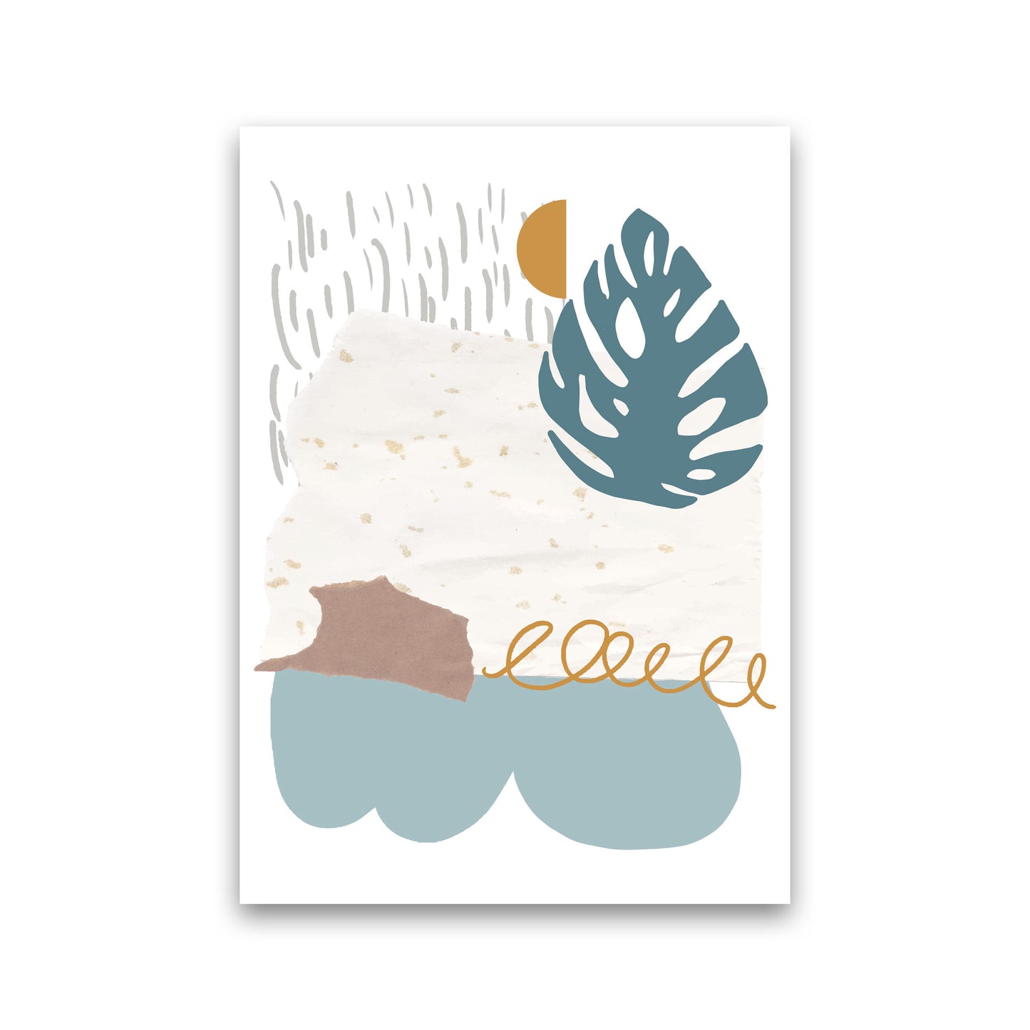 Reef Shapes Abstract 1 Modern Print Print Only