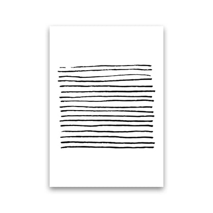Black Zebra Lines Abstract Modern Print Print Only