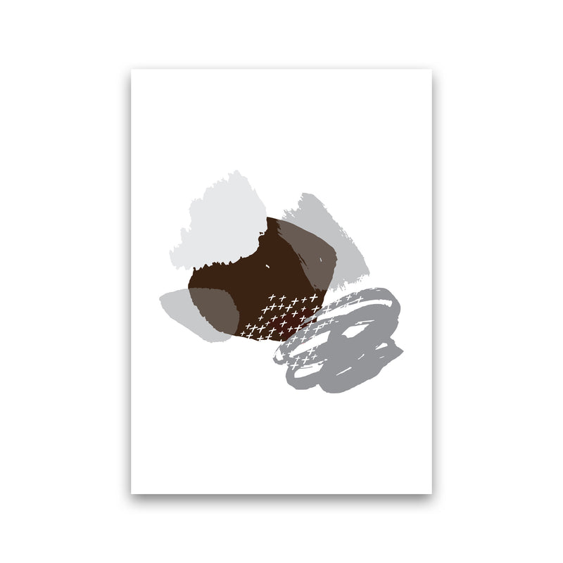 Grey And Black Mismatch Abstract Modern Print Print Only
