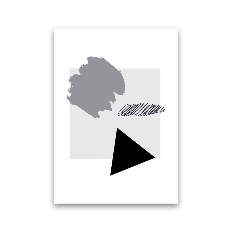 Grey Square Mismatch Abstract Modern Print Print Only