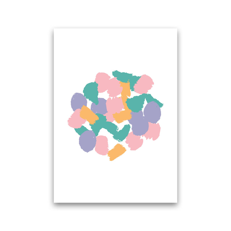 Pink Abstract Paint Splodge Modern Print Print Only