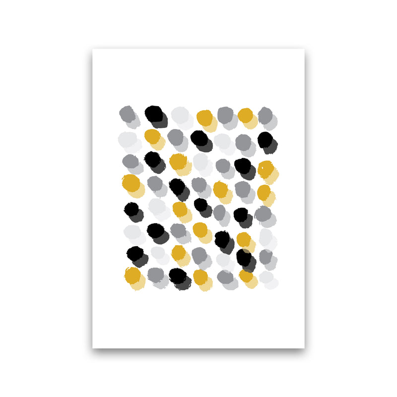 Mustard Polka Dots Abstract Modern Print Print Only