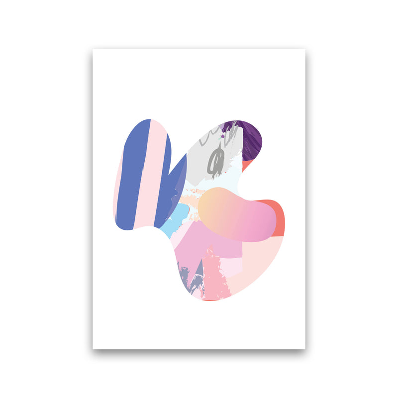 Pink Abstract Butterfly Shape Modern Print Print Only