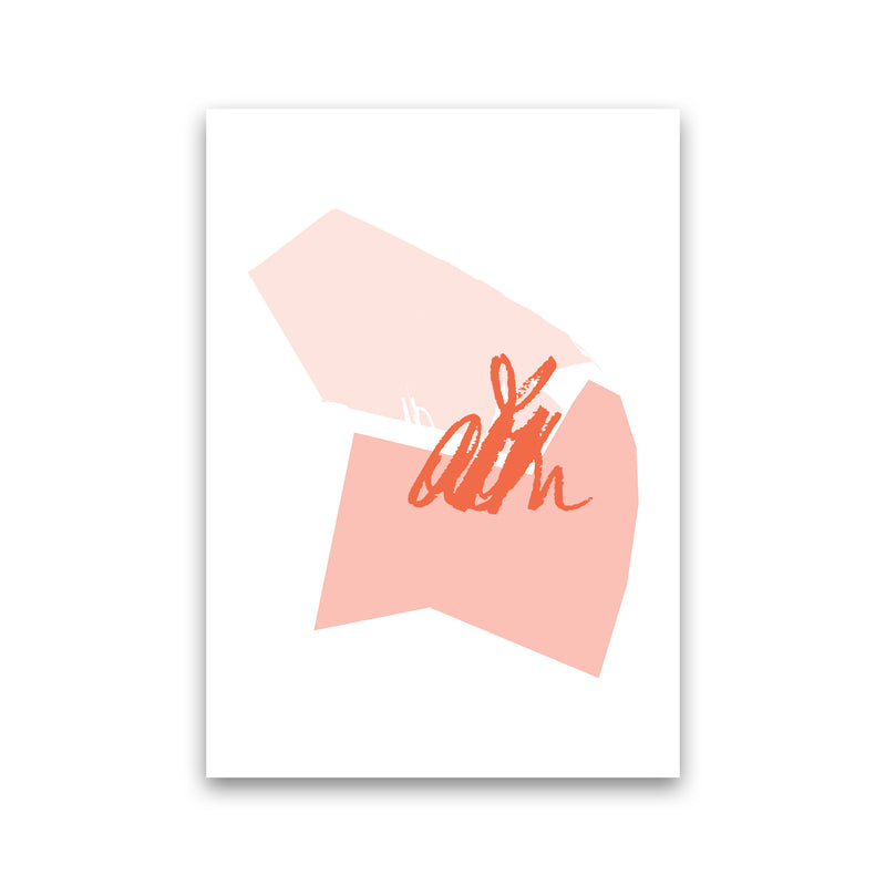 Pink And Coral Abstract Shapes Modern Print Print Only