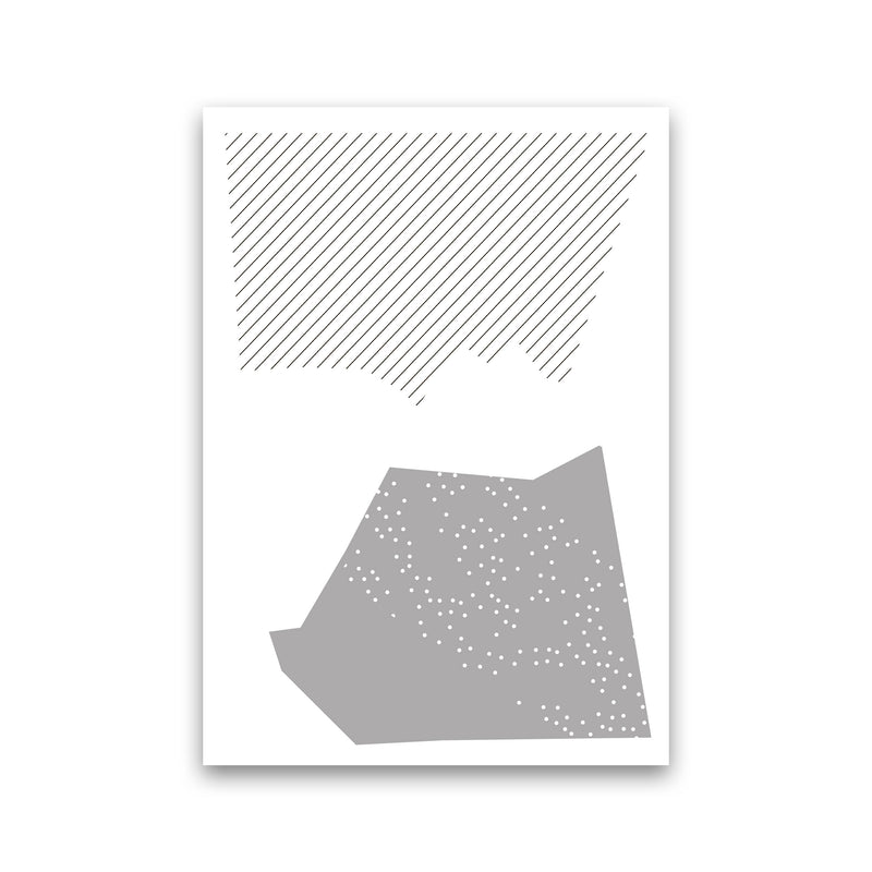 Grey Top And Bottom Abstract Modern Print Print Only