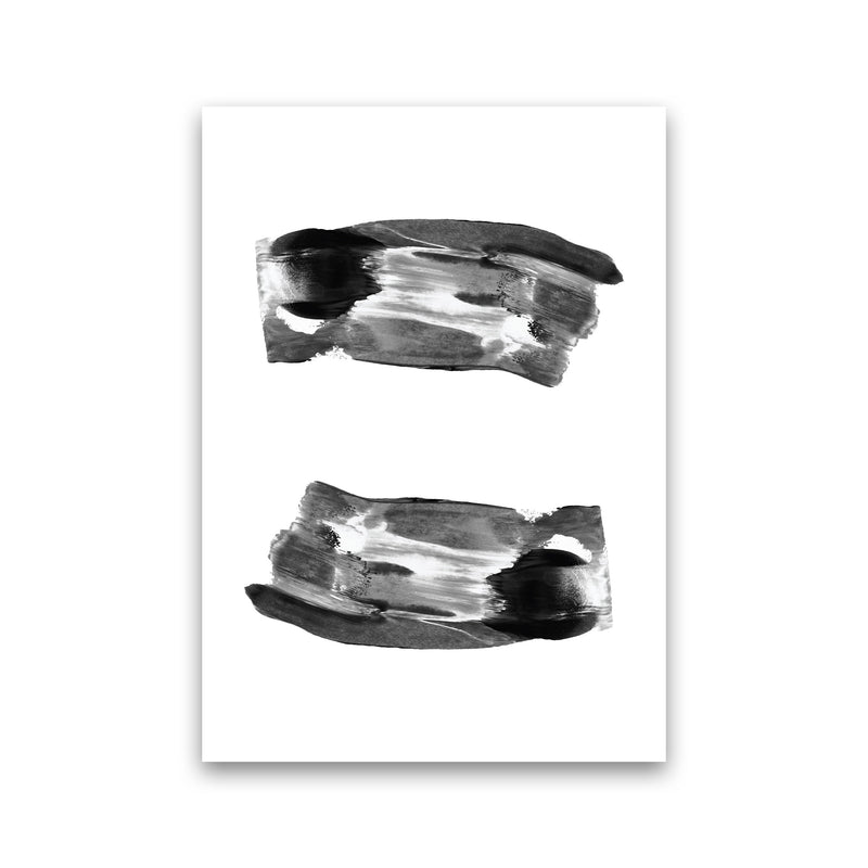 Black Abstract Paint Strokes Modern Print Print Only