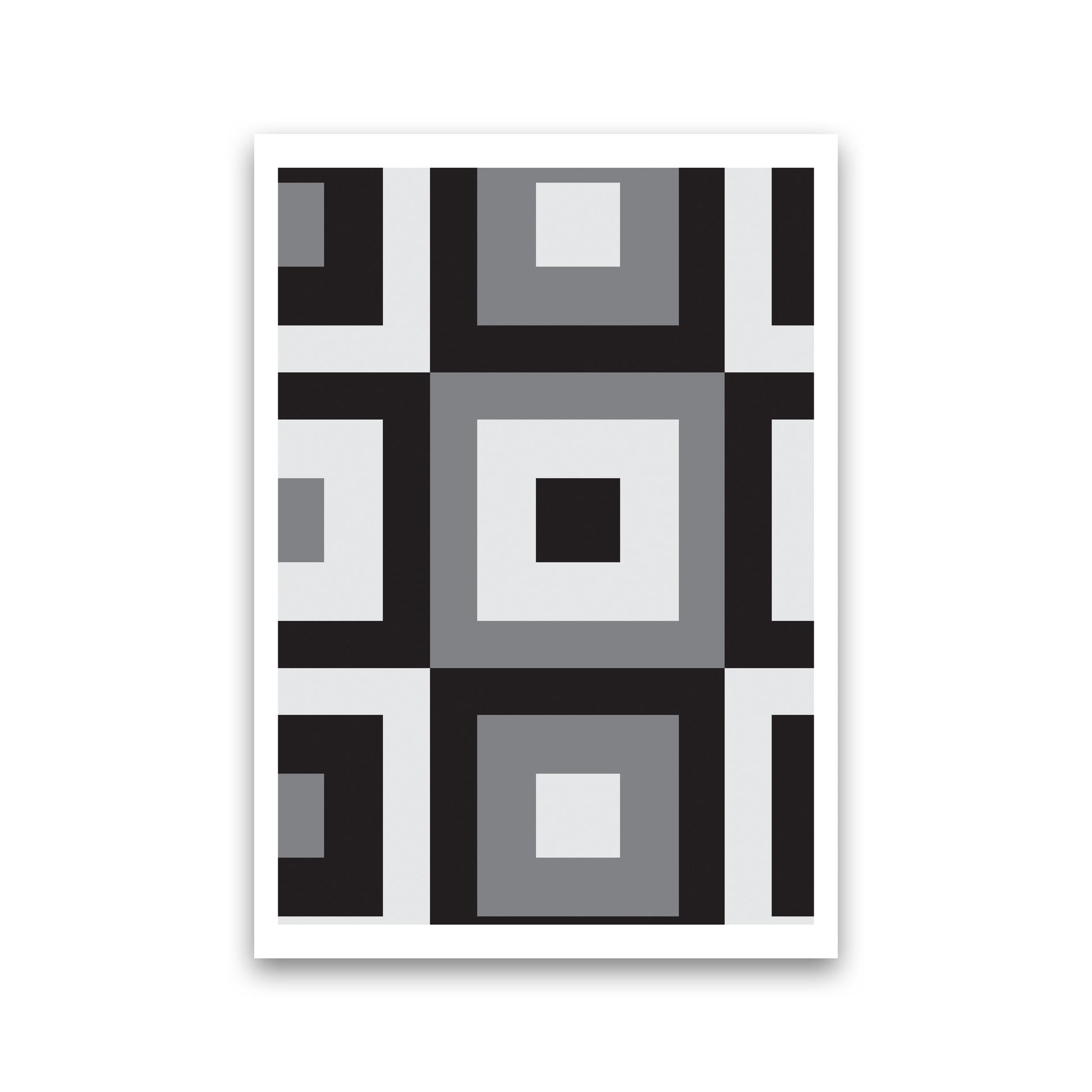 Grey Abstract Patterns 1 Modern Print Print Only