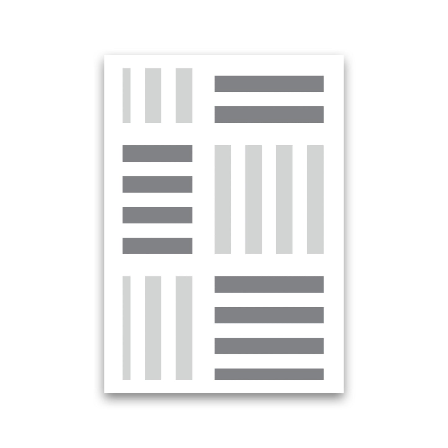 Grey Abstract Patterns 2 Modern Print Print Only