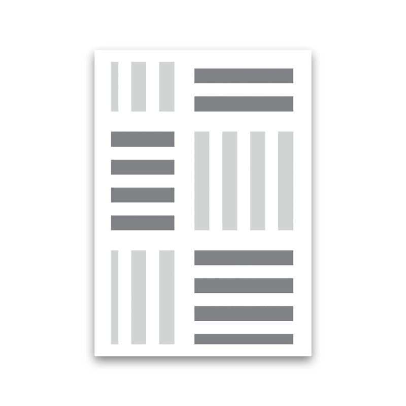 Grey Abstract Patterns 2 Modern Print Print Only