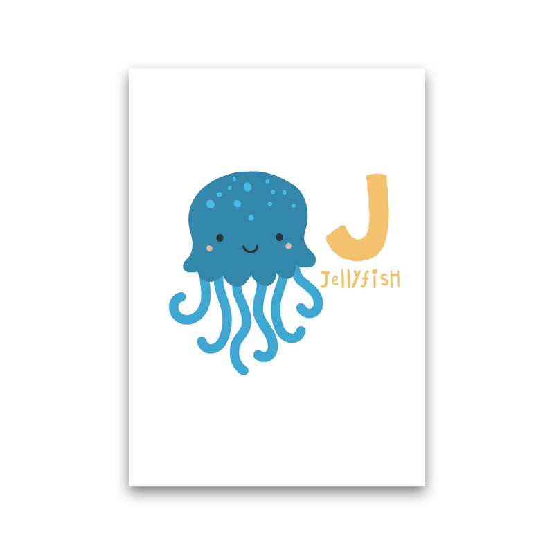 Alphabet Animals, J Is For Jellyfish Framed Nursey Wall Art Print Print Only