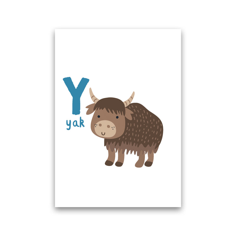 Alphabet Animals, Y Is For Yak Framed Nursey Wall Art Print Print Only