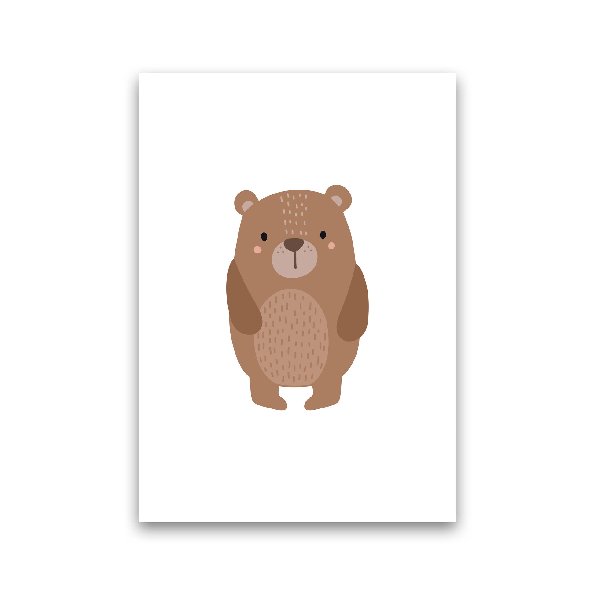 Children&#39;s Animals, Bear Modern Print Print Only