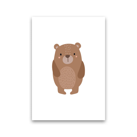 Children&#39;s Animals, Bear Modern Print Print Only