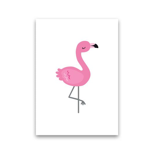 Children&#39;s Animals, Flamingo Modern Print Print Only