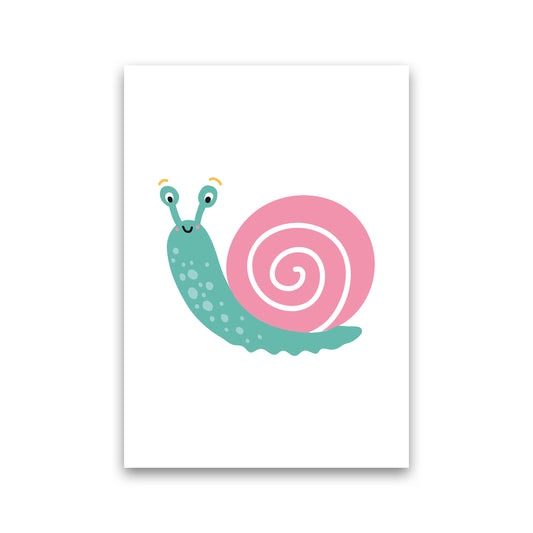 Children&#39;s Animals, Snail Modern Print Print Only