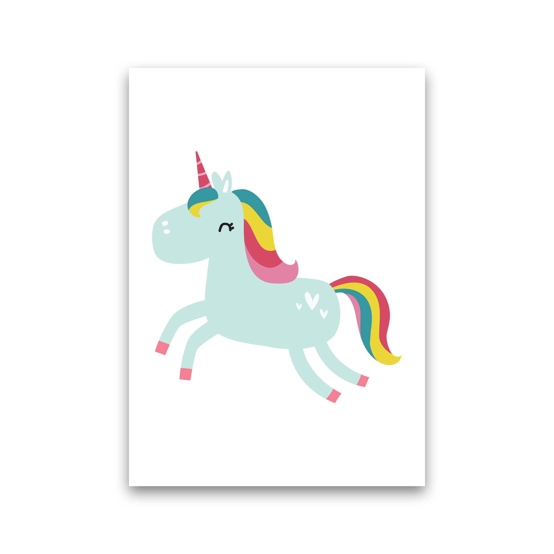 Children&#39;s Animals, Unicorn Modern Print Print Only