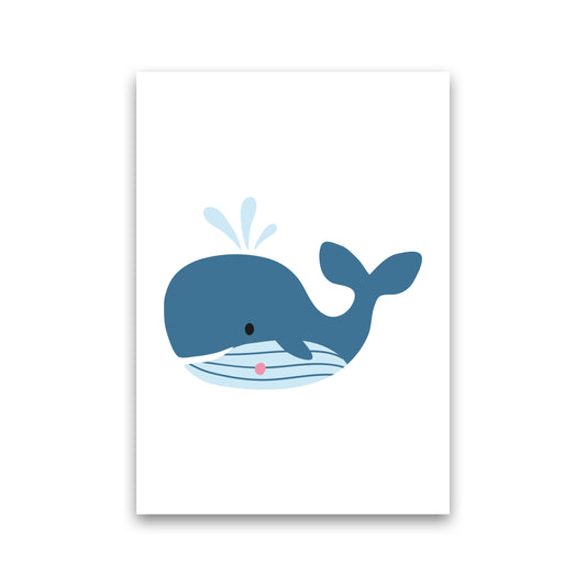 Children&#39;s Animals, Whale Modern Print Print Only
