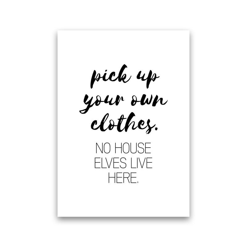 House Elves, Bathroom Framed Typography Wall Art Print Print Only