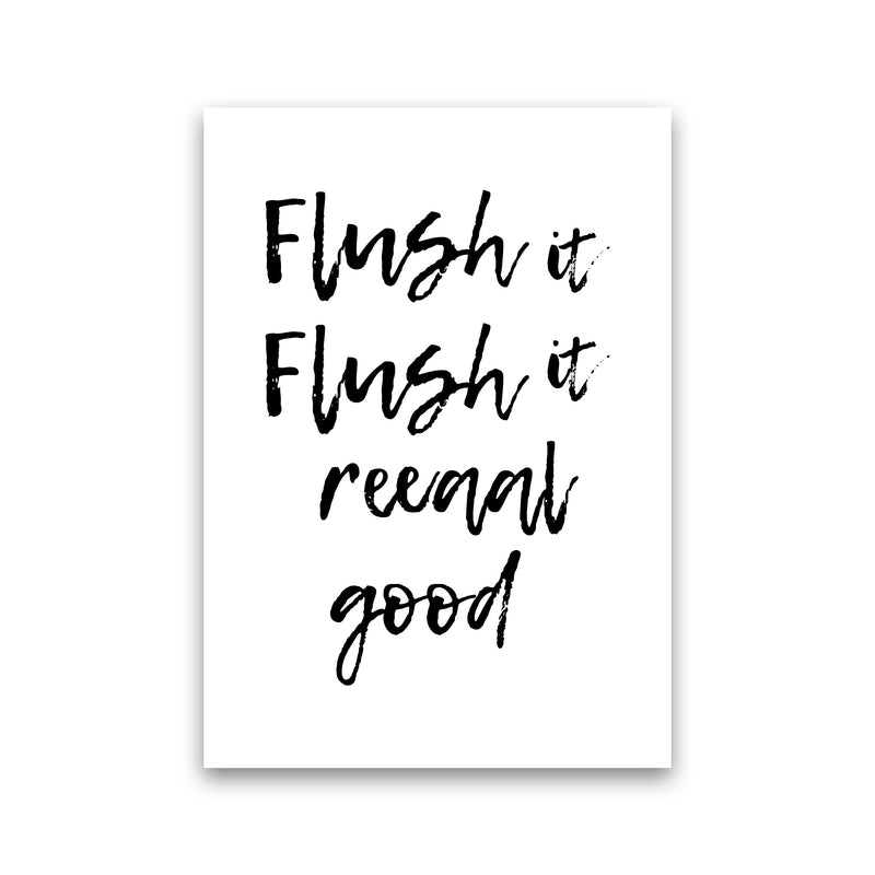 Flush It Real Good, Bathroom Modern Print, Framed Bathroom Wall Art Print Only