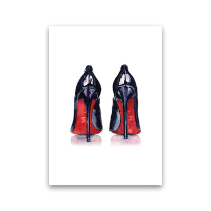 Black High Heels Modern Print Print Only