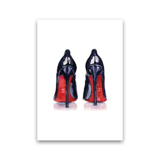 Black High Heels Modern Print Print Only