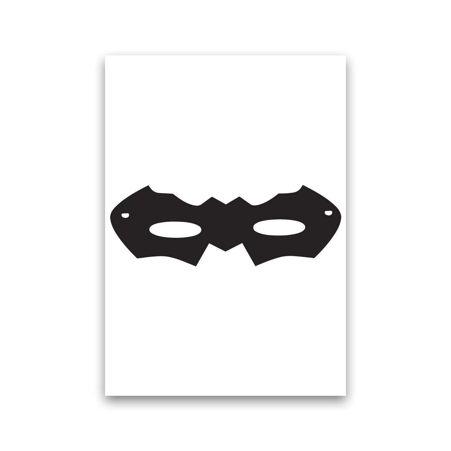 Superhero Mask Framed Nursey Wall Art Print Print Only