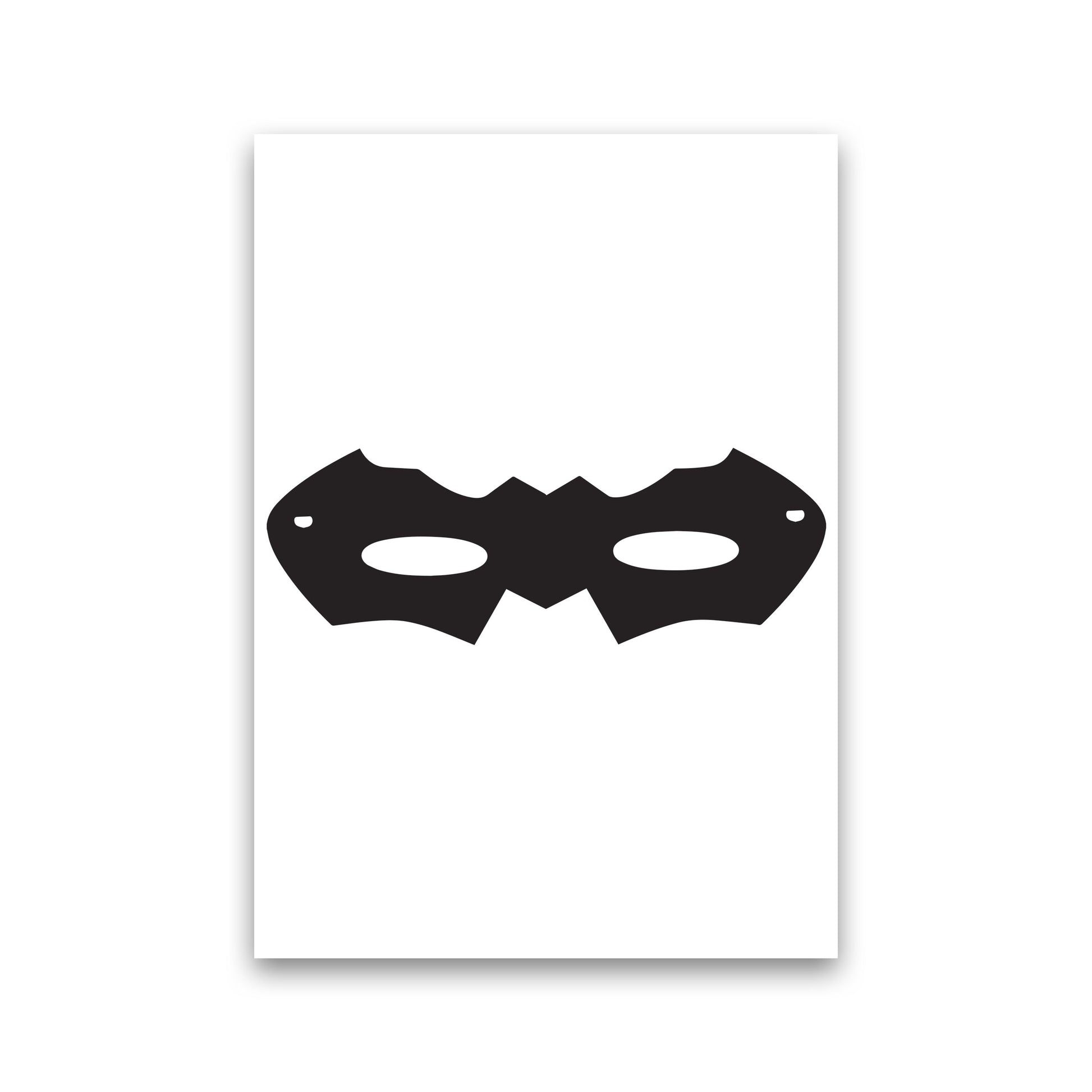 Superhero Mask Framed Nursey Wall Art Print Print Only