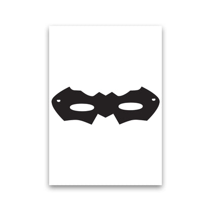 Superhero Mask Framed Nursey Wall Art Print Print Only