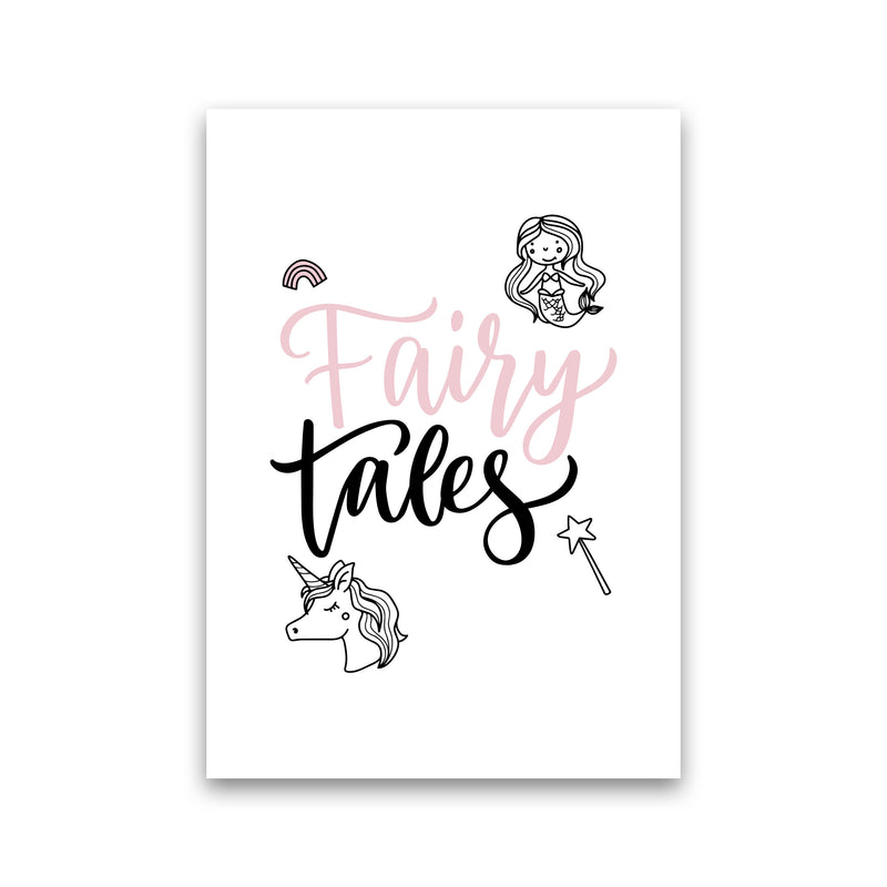 Fairy Tales Black And Pink Framed Nursey Wall Art Print Print Only