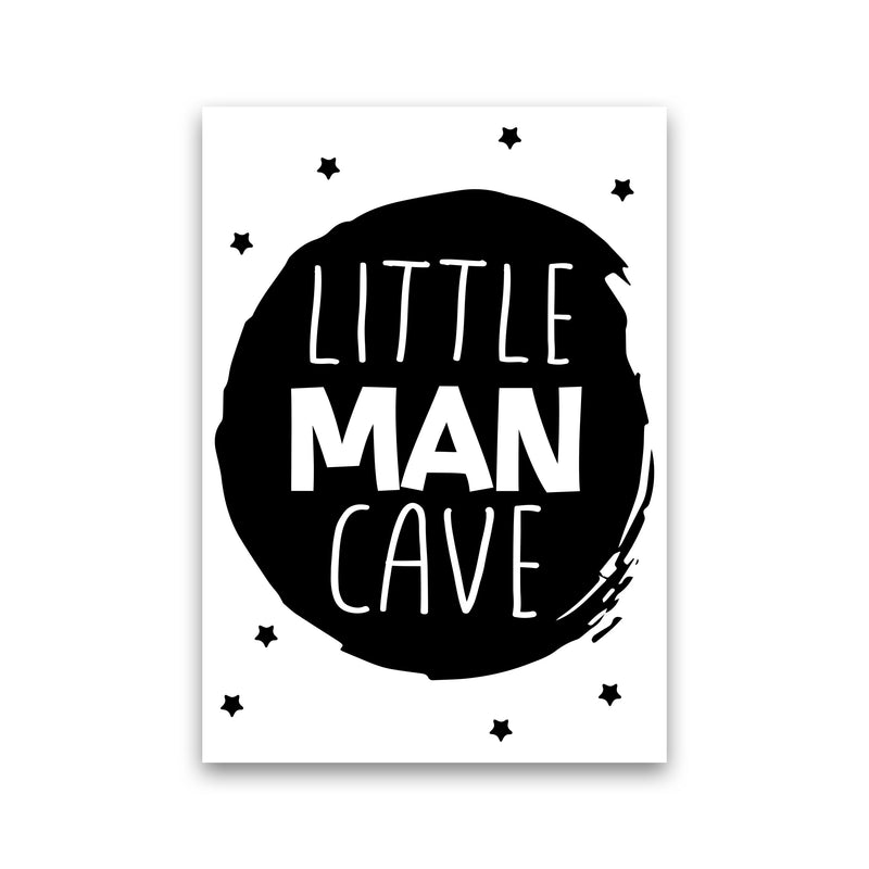 Little Man Cave Black Circle Framed Nursey Wall Art Print Print Only