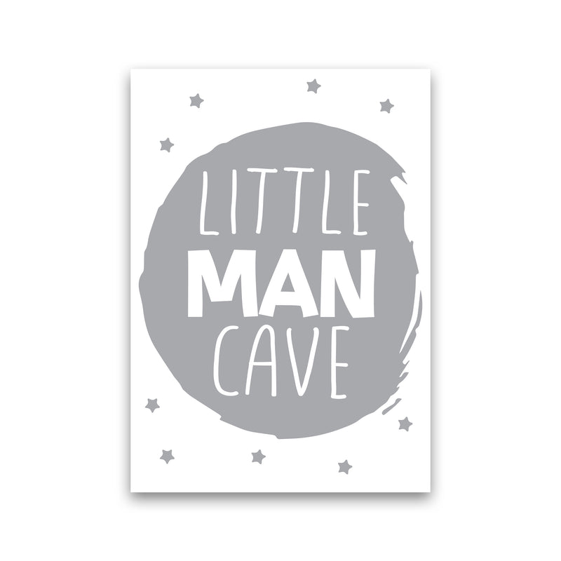Little Man Cave Grey Circle Framed Nursey Wall Art Print Print Only