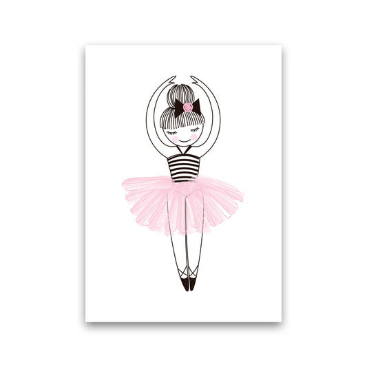 Girl&#39;s Ballerina Drawing Multi Set Illustration Wall Art Poster Print Print Only