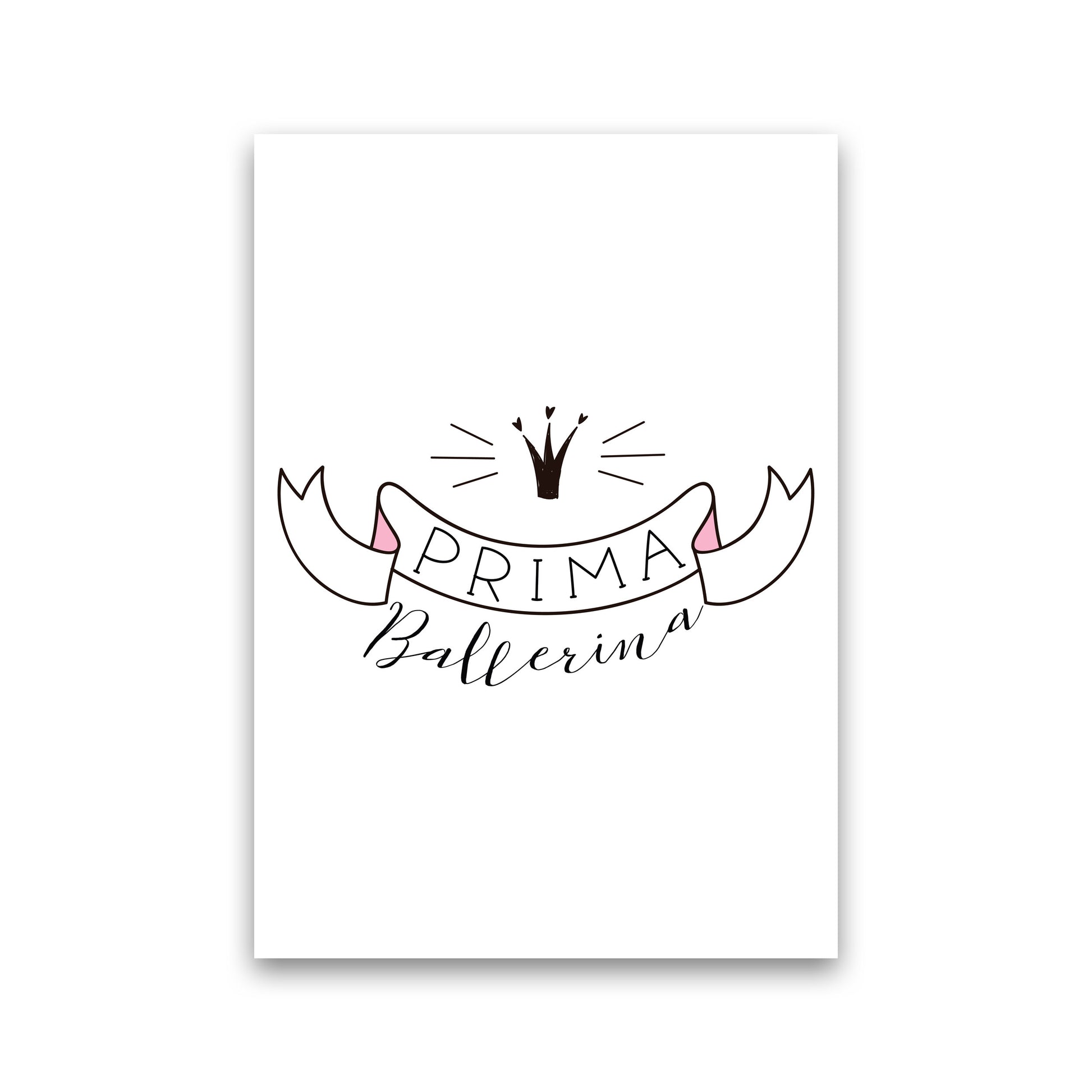 Prima Ballerina Framed Nursey Wall Art Print Print Only