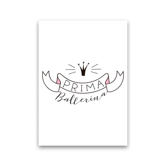 Prima Ballerina Framed Nursey Wall Art Print Print Only