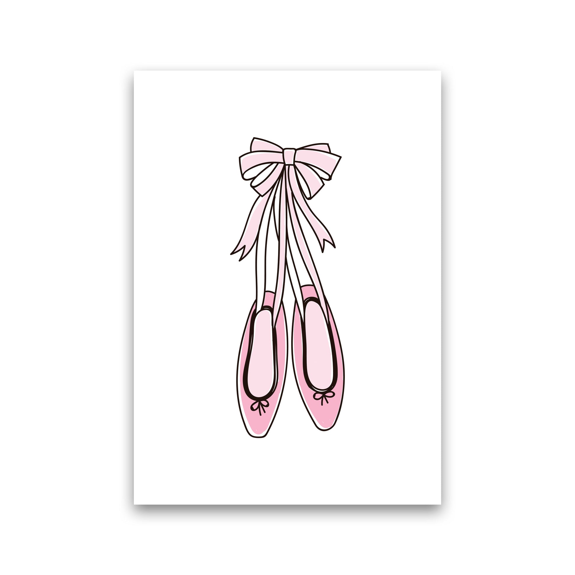Ballerina Shoes Framed Nursey Wall Art Print Print Only