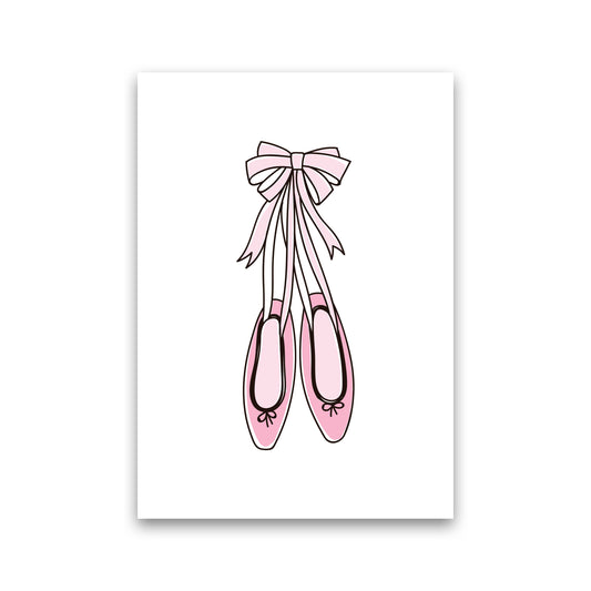 Ballerina Shoes Framed Nursey Wall Art Print Print Only