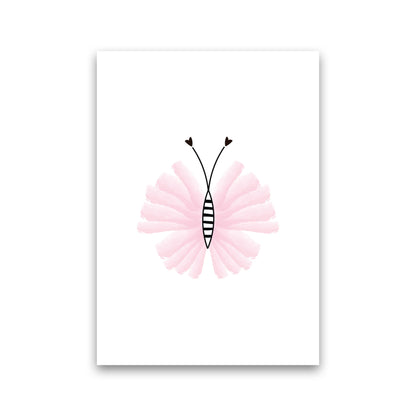 Pink Butterfly Modern Print Animal Art Print Print Only