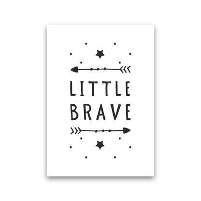 Little Brave Black Framed Typography Wall Art Print Print Only