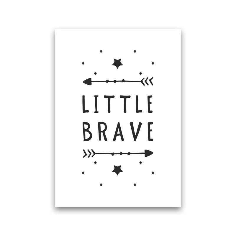 Little Brave Black Framed Typography Wall Art Print Print Only