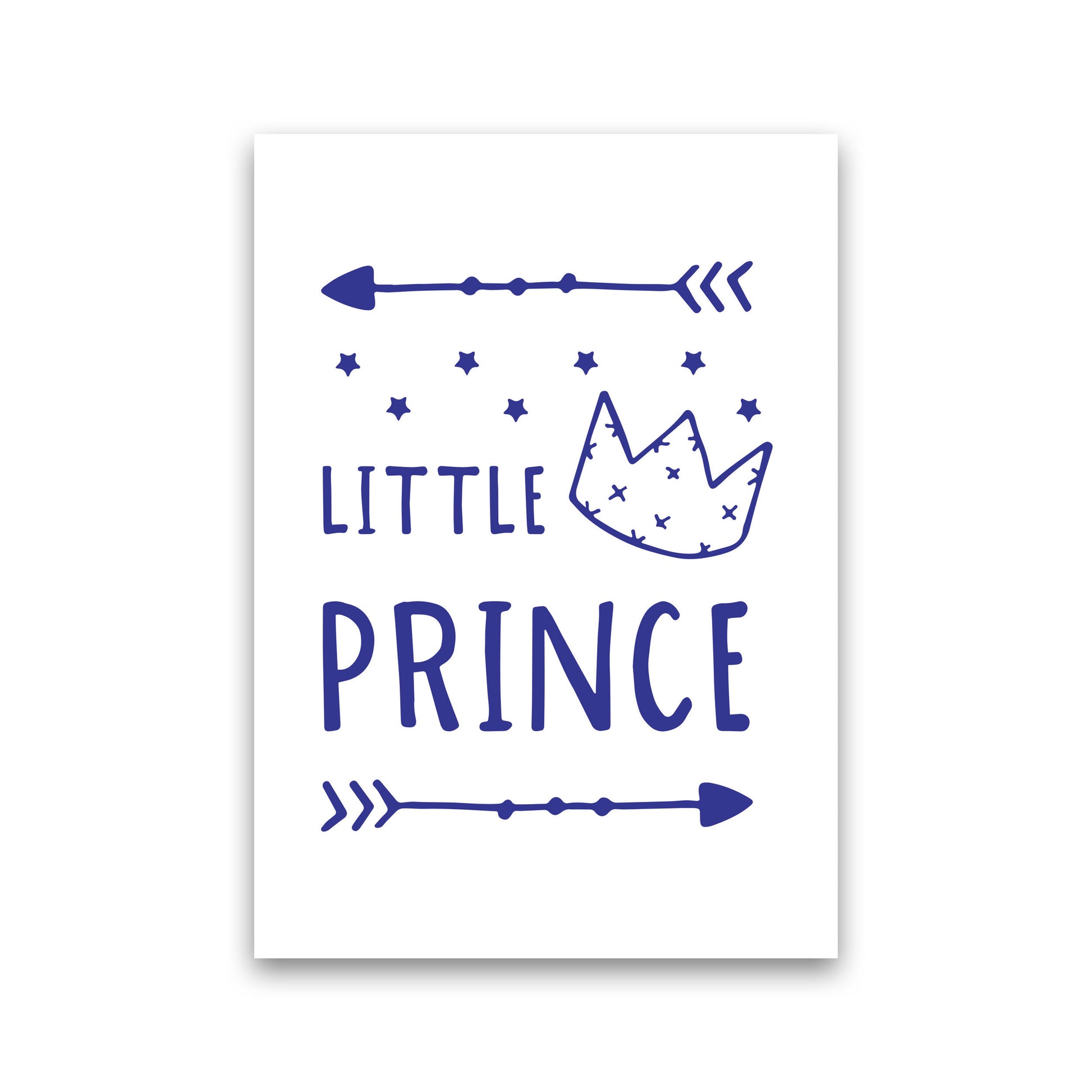Little Prince Navy Framed Nursey Wall Art Print Print Only