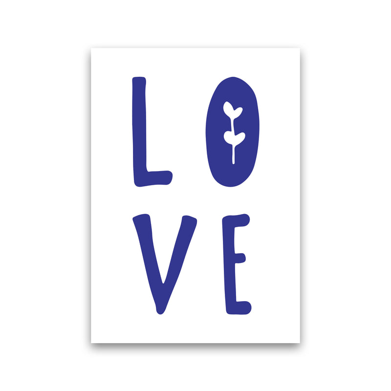 Love Navy Framed Typography Wall Art Print Print Only