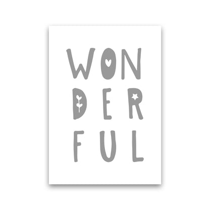 Wonderful Grey Framed Nursey Wall Art Print Print Only
