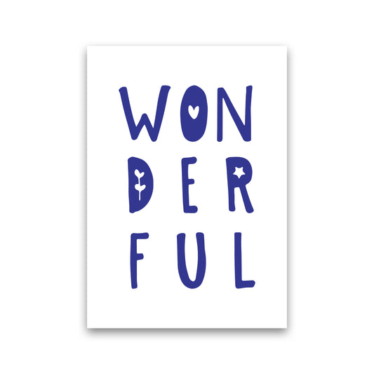 Wonderful Navy Framed Nursey Wall Art Print Print Only