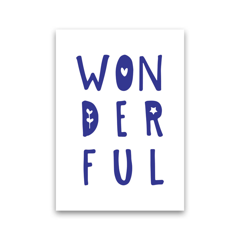 Wonderful Navy Framed Nursey Wall Art Print Print Only