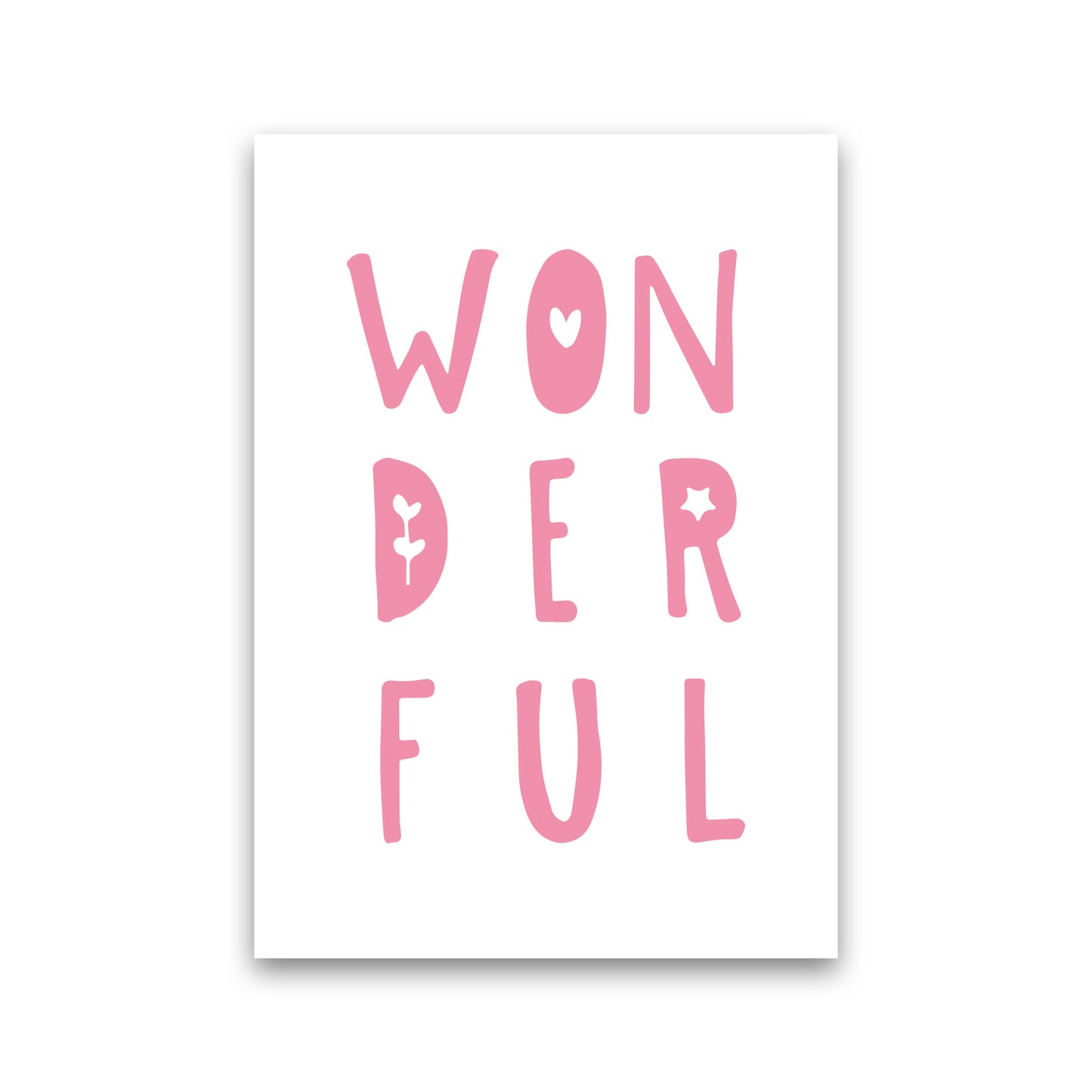 Wonderful Pink Framed Nursey Wall Art Print Print Only
