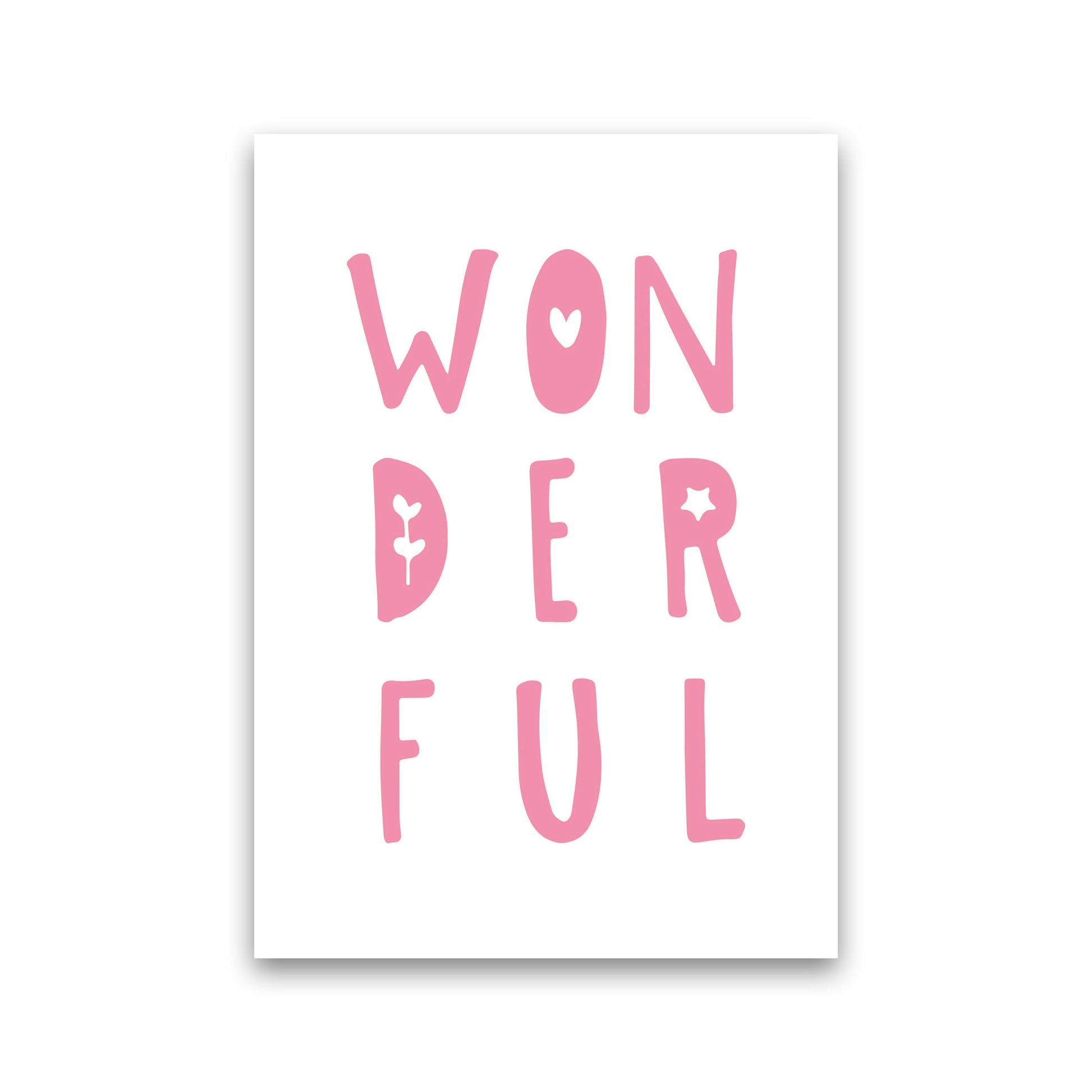 Wonderful Pink Framed Nursey Wall Art Print Print Only