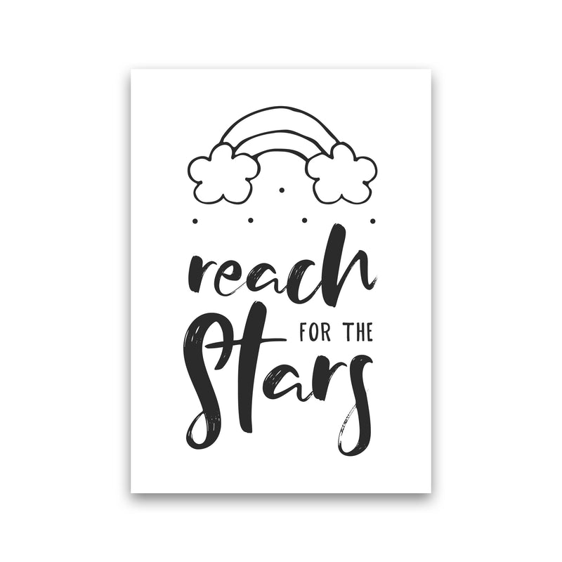 Reach For The Stars Black Modern Print Print Only