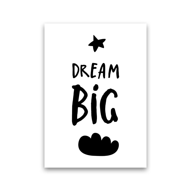 Dream Big Black Framed Typography Wall Art Print Print Only