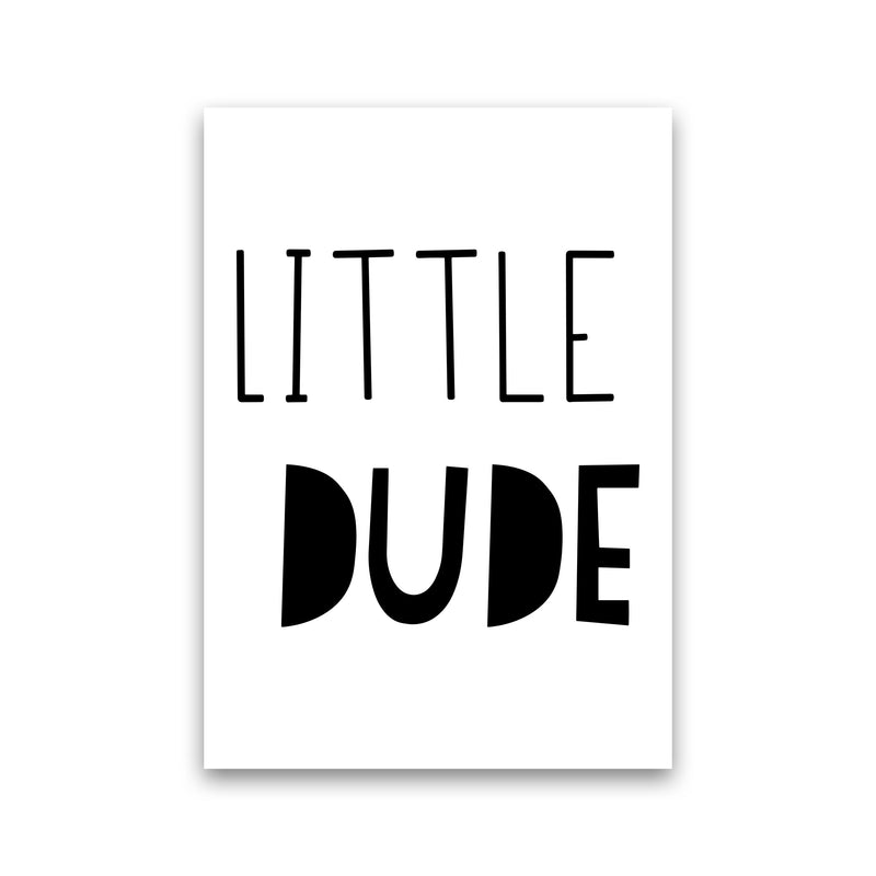Little Dude Black Framed Nursey Wall Art Print Print Only